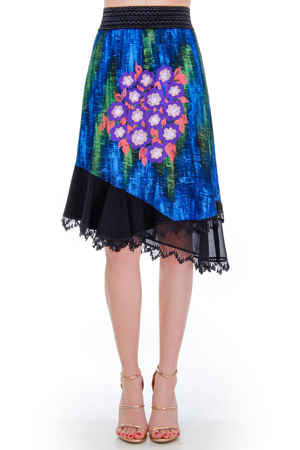 Fusta jerse pictata  Liza Panait Liza Panait Online Boutique